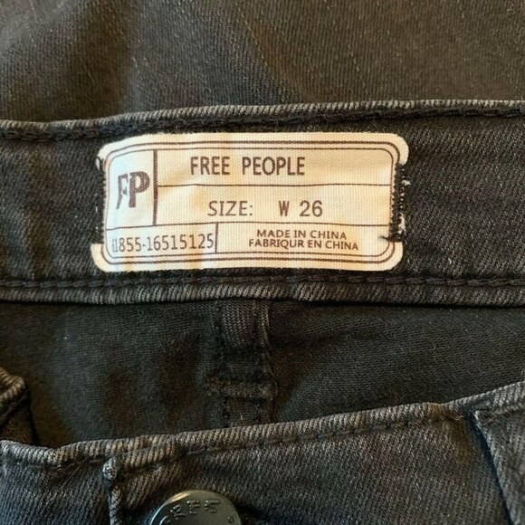 Free People Great Heights Frayed Skinny Jeans Women Size 26 - Picture 6 of 8